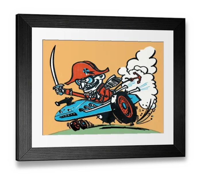 Framed Print : Crazy pirate