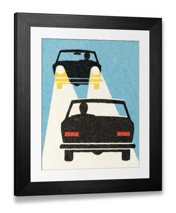 Framed Print : Car driving at night Framed Print : Car driving at night
