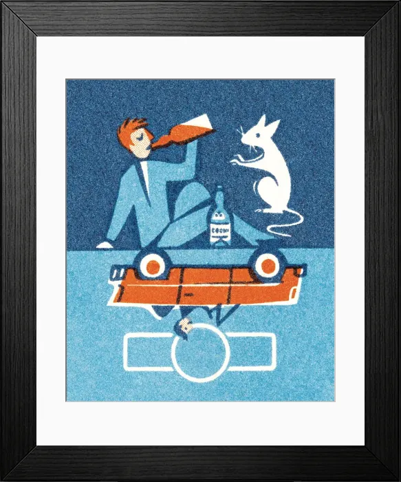 Framed Print : Abstract drinking motif Framed Print : Abstract drinking motif
