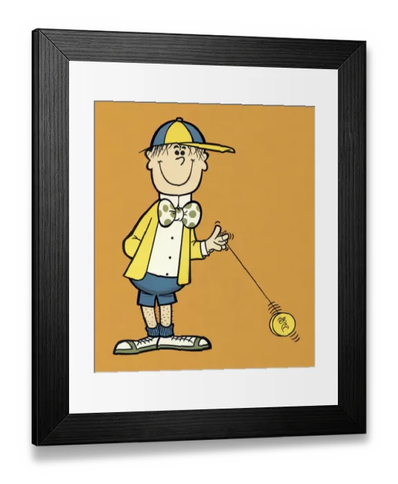 Framed Print : Boy Playing With Yo-Yo Framed Print : Boy Playing With Yo-Yo