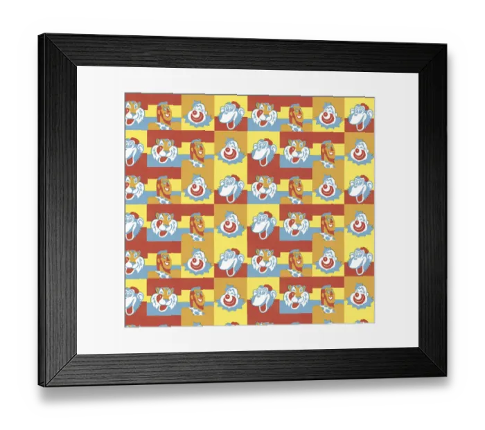 Framed Print : Clown pattern Framed Print : Clown pattern