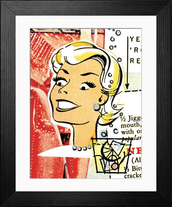 Framed Print : Blond woman drinking Framed Print : Blond woman drinking