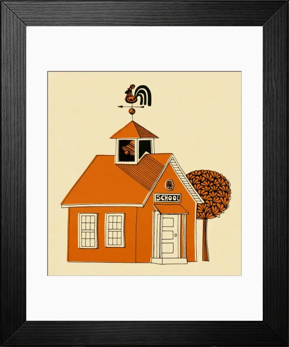 Framed Print : Orange School House Framed Print : Orange School House