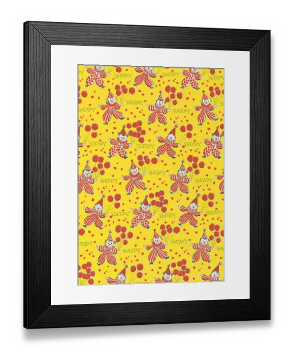 Framed Print : Clown pattern Framed Print : Clown pattern