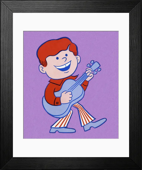 Framed Print : Boy Playing Guitar Framed Print : Boy Playing Guitar