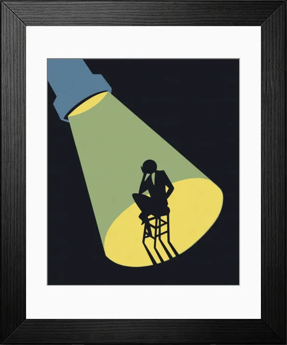 Framed Print : Spotlight on a Man Framed Print : Spotlight on a Man