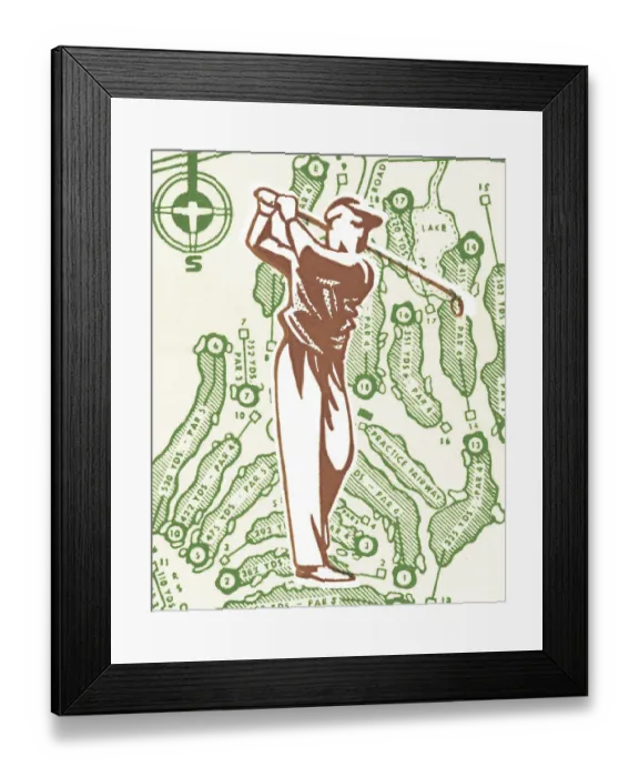 Framed Print : Man Swinging a Golf Club Framed Print : Man Swinging a Golf Club
