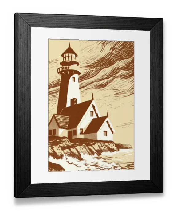 Framed Print : Lighthouse