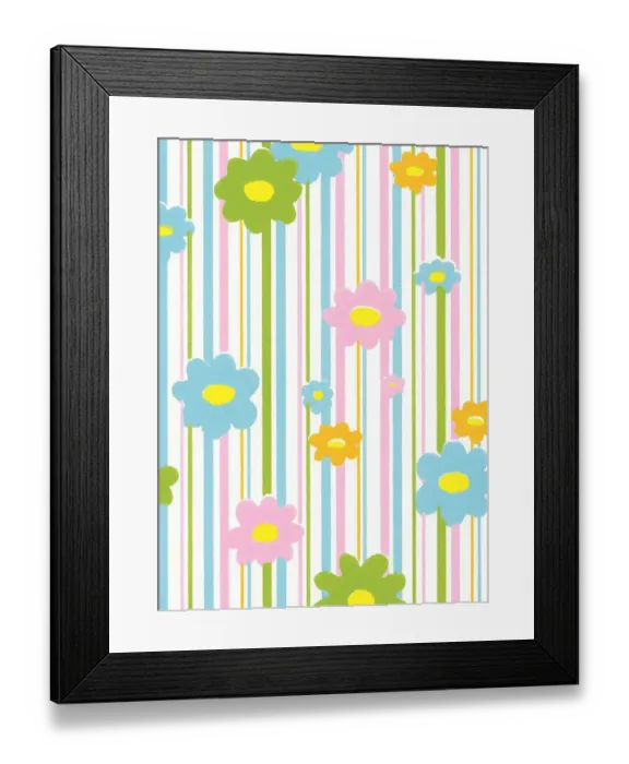 Framed Print : Flower pattern