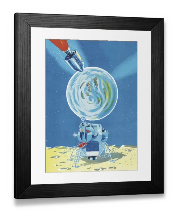 Framed Print : Spacecraft on the Moon Framed Print : Spacecraft on the Moon