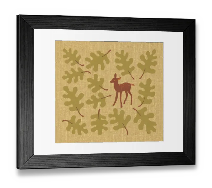 Framed Print : Fawn Among Leaves Framed Print : Fawn Among Leaves