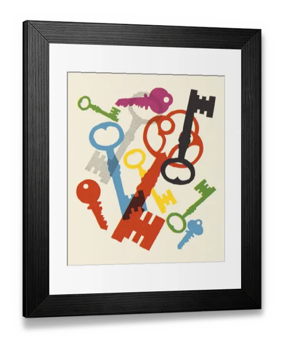 Framed Print : Variety of Keys