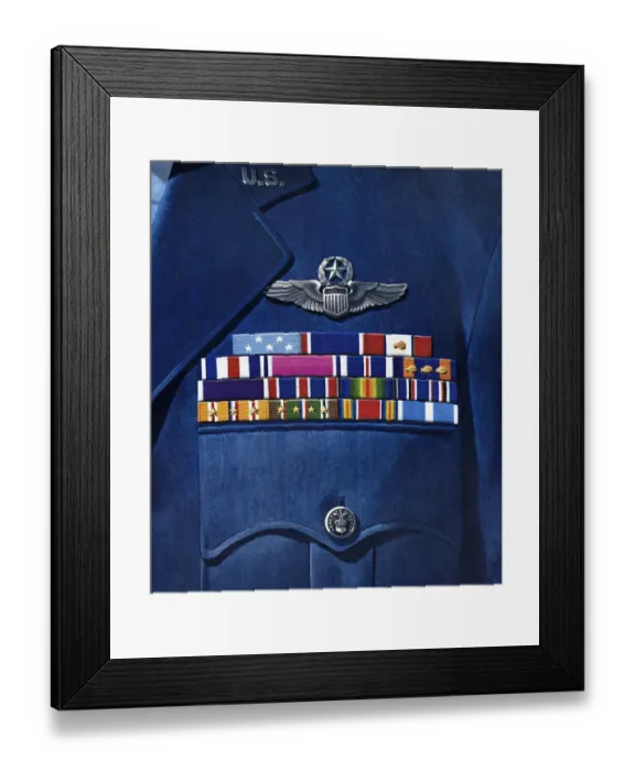 Framed Print : Closeup of a Decorated Officer Framed Print : Closeup of a Decorated Officer