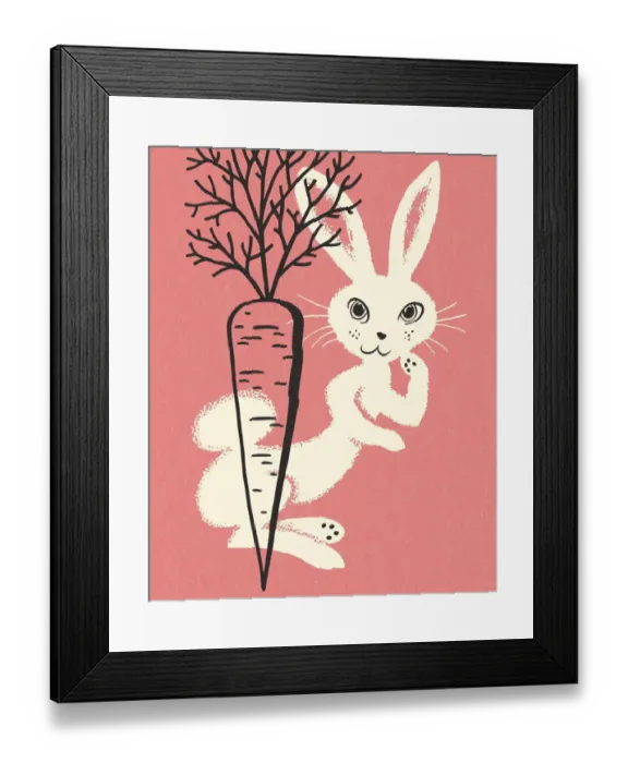 Framed Print : Carrot and Rabbit Framed Print : Carrot and Rabbit