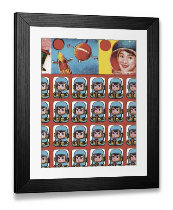 Framed Print : Astronaut Pattern Framed Print : Astronaut Pattern