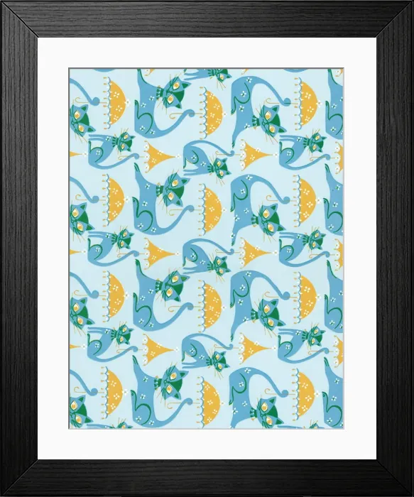 Framed Print : Cat pattern Framed Print : Cat pattern