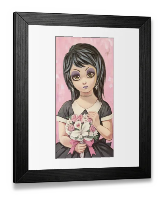 Framed Print : Big-eyed girl