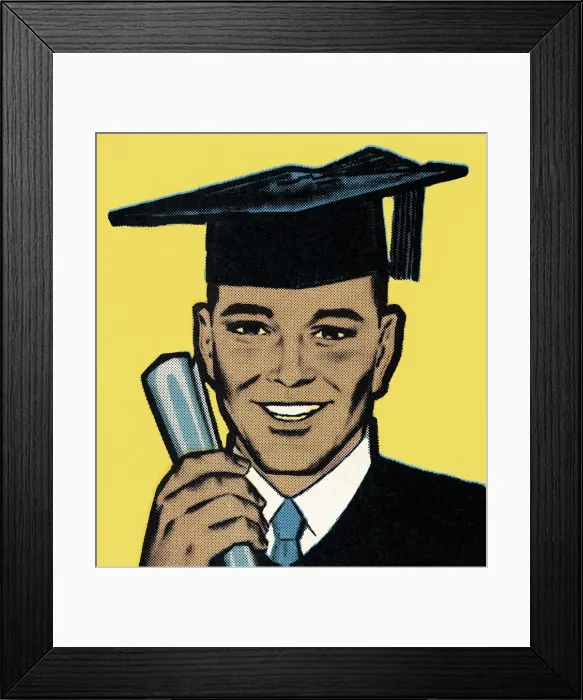 Framed Print : Male Graduate Framed Print : Male Graduate
