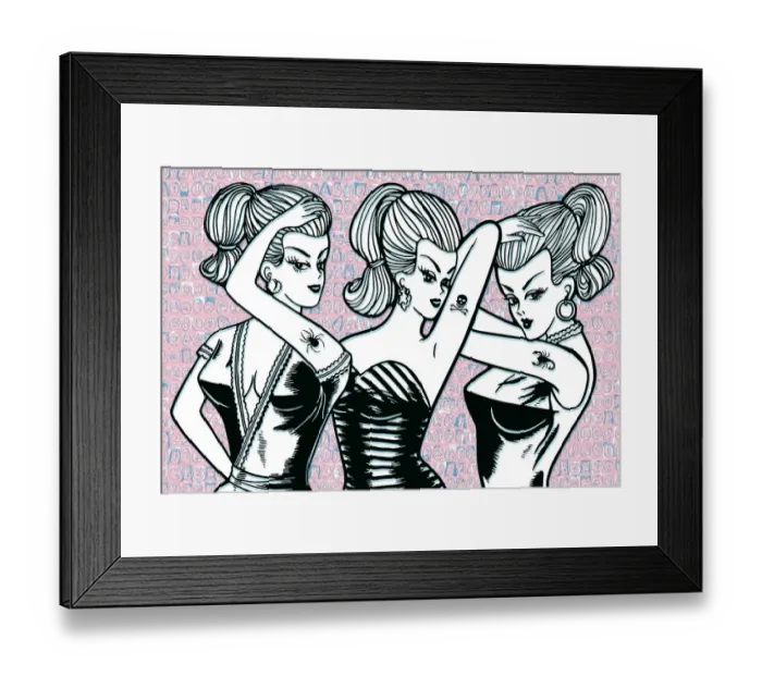 Framed Print : Pinup girls Framed Print : Pinup girls