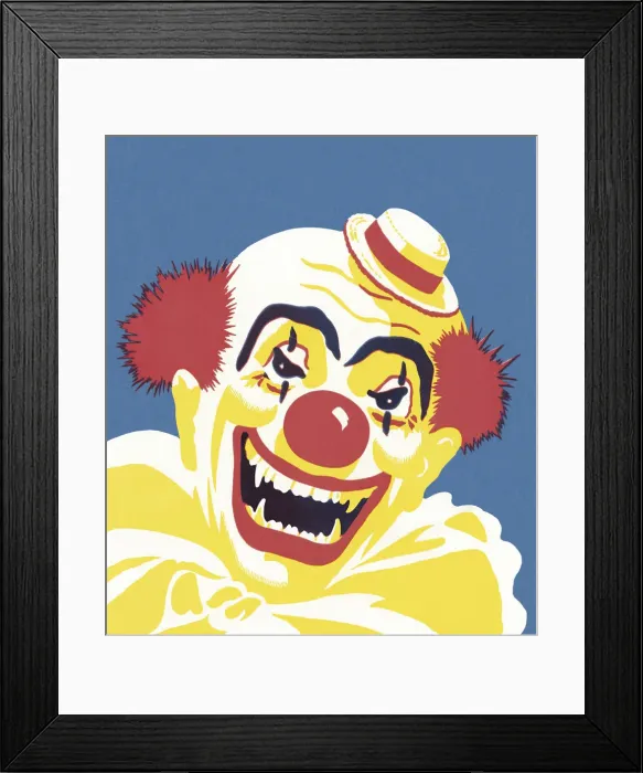 Framed Print : Scary Clown Framed Print : Scary Clown
