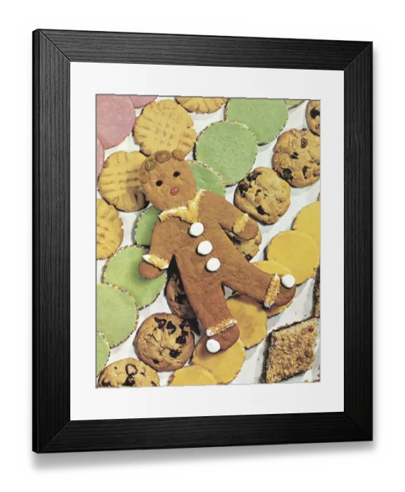 Framed Print : Gingerbread Man on Cookies Framed Print : Gingerbread Man on Cookies