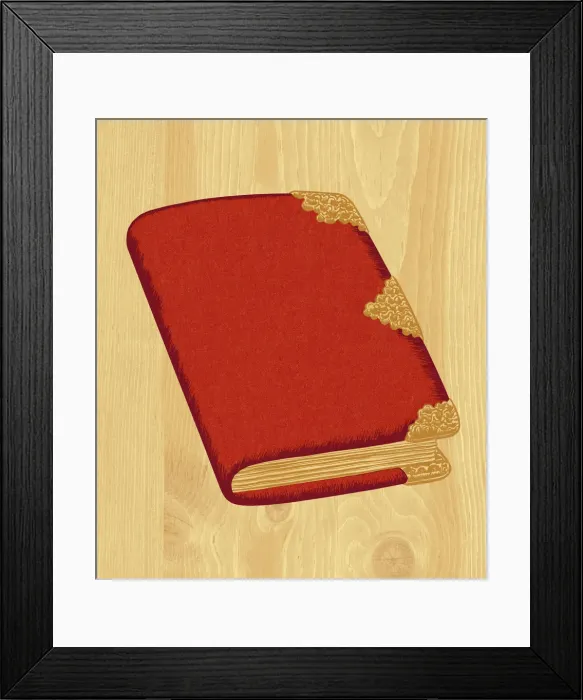 Framed Print : Book With a Red Cover