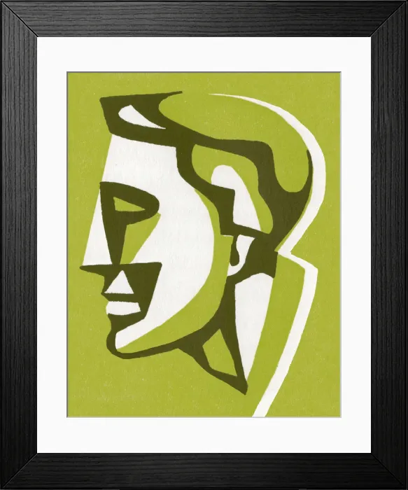 Framed Print : Stylized Portrait of Man Framed Print : Stylized Portrait of Man