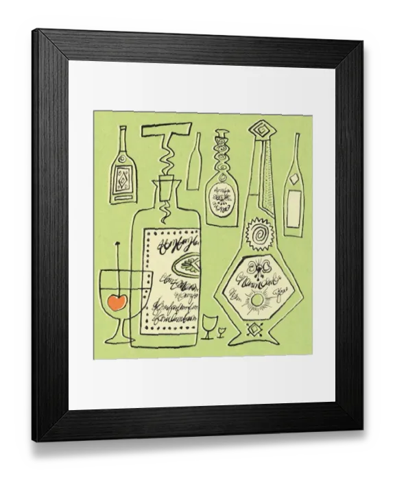 Framed Print : Wine and spirits