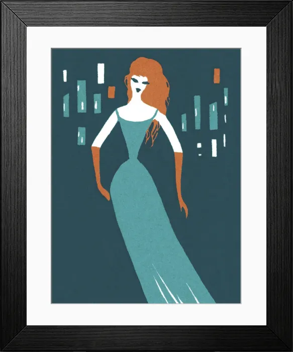 Framed Print : Woman Wearing an Evening Gown Framed Print : Woman Wearing an Evening Gown