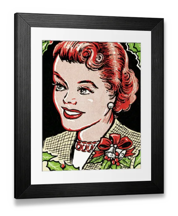 Framed Print : Woman with corsage Framed Print : Woman with corsage