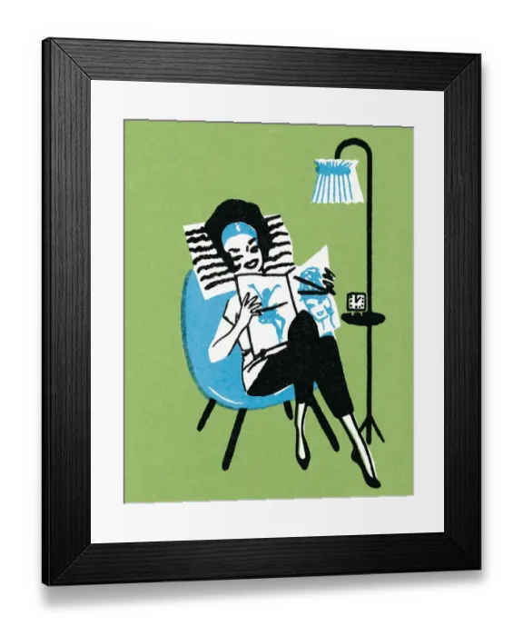 Framed Print : Woman reading Framed Print : Woman reading