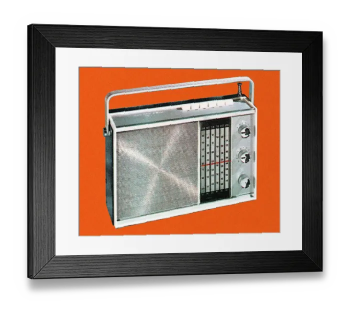 Framed Print : Portable Radio