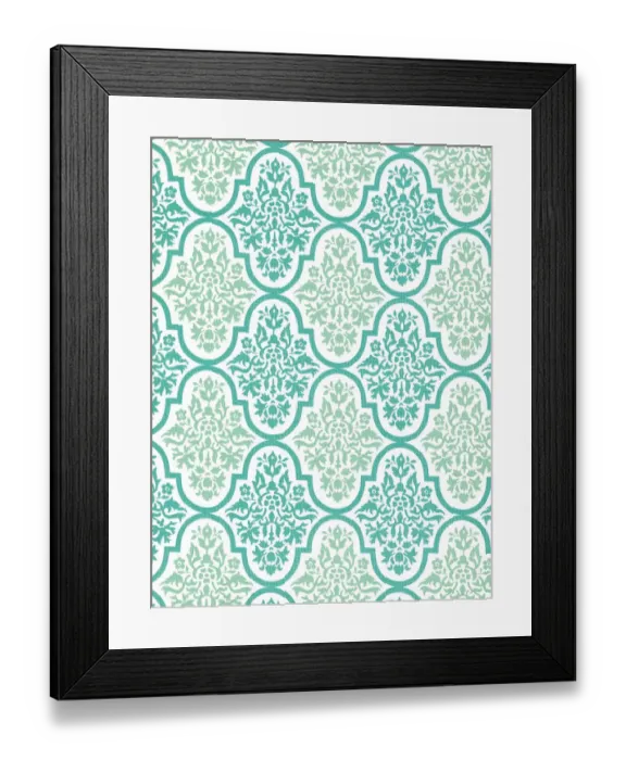 Framed Print : Blue and Green Pattern Framed Print : Blue and Green Pattern