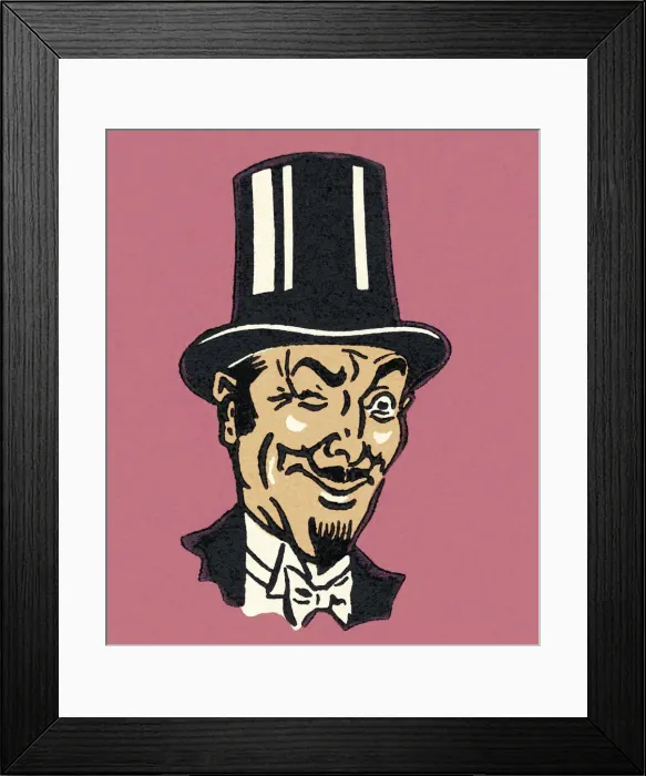 Framed Print : Man winking Framed Print : Man winking