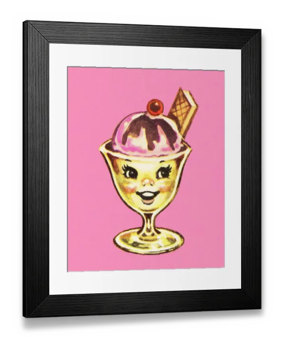 Framed Print : Ice Cream Sundae Framed Print : Ice Cream Sundae