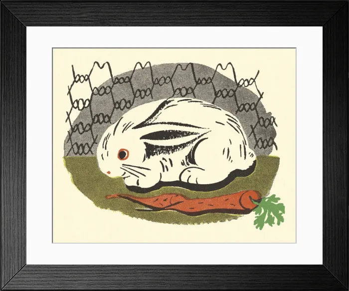 Framed Print : Rabbit in a Cage Framed Print : Rabbit in a Cage