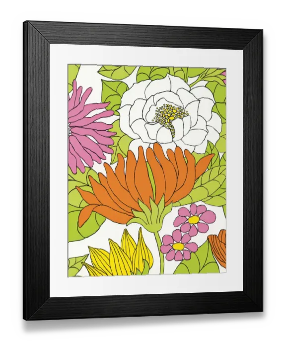 Framed Print : Flower pattern Framed Print : Flower pattern