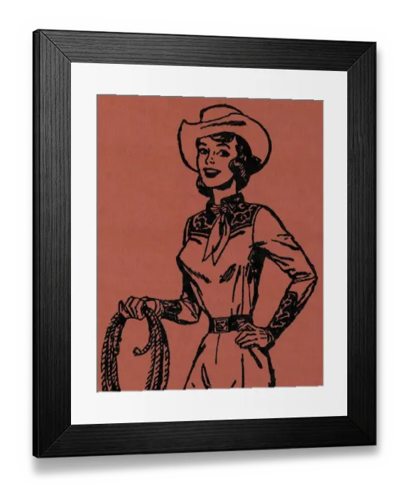 Framed Print : Cowgirl. http: / / csaimages.com / images / istockprofile / csa_vector_dsp.jpg Framed Print : Cowgirl. http: / / csaimages.com / images / istockprofile / csa_vector_dsp.jpg