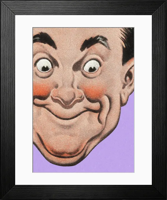 Framed Print : Closeup of Excited Man Framed Print : Closeup of Excited Man