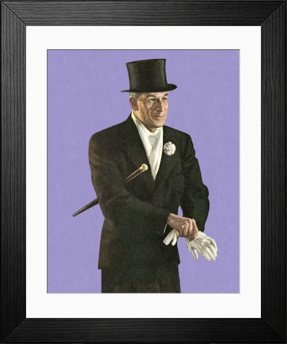 Framed Print : Man Wearing Top Hat Framed Print : Man Wearing Top Hat