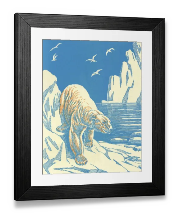 Framed Print : Polar Bear on Iceberg Framed Print : Polar Bear on Iceberg