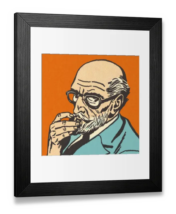 Framed Print : Contemplative Sinister Man Framed Print : Contemplative Sinister Man