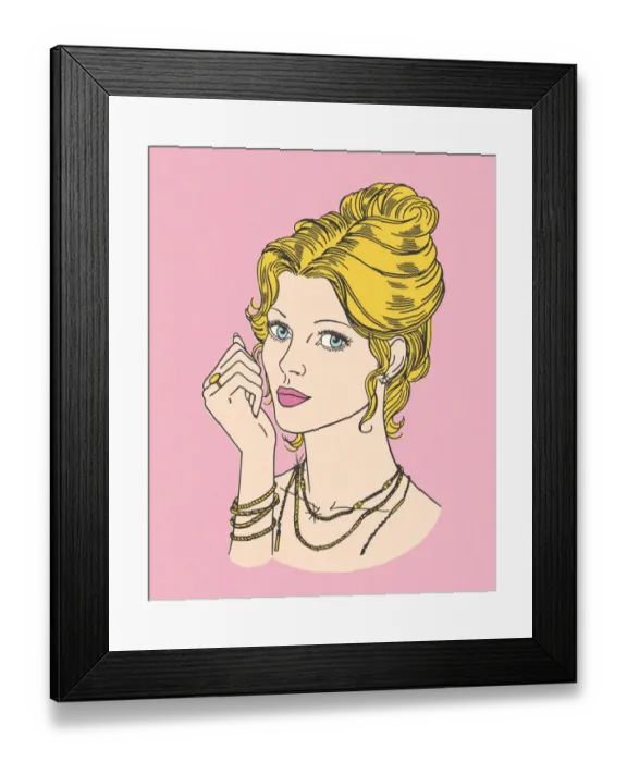 Framed Print : Portrait of a Blond Woman