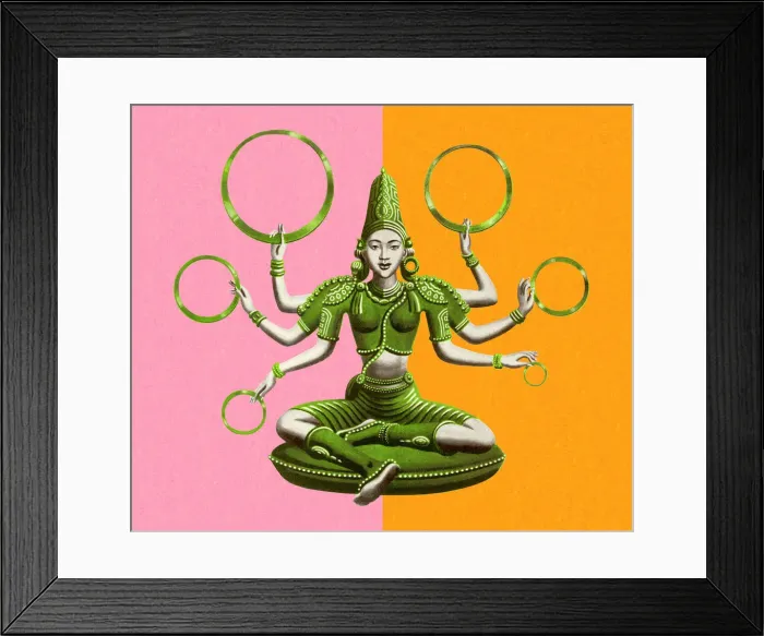 Framed Print : Goddess with Rings Framed Print : Goddess with Rings