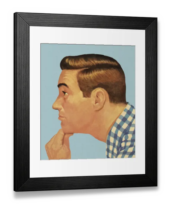 Framed Print : Man Thinking Framed Print : Man Thinking