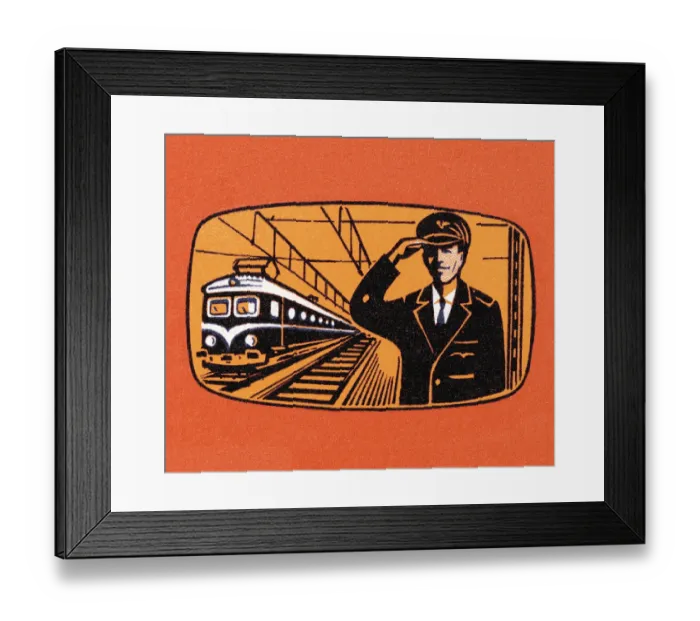 Framed Print : Train conductor Framed Print : Train conductor