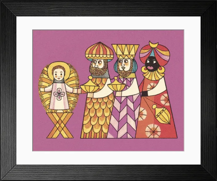 Framed Print : Wisemen With Baby Jesus Framed Print : Wisemen With Baby Jesus