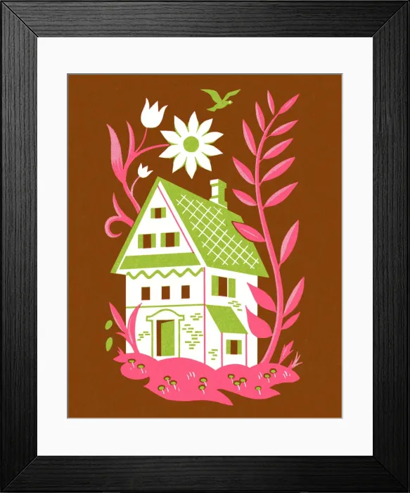 Framed Print : Decorative Cottage Framed Print : Decorative Cottage