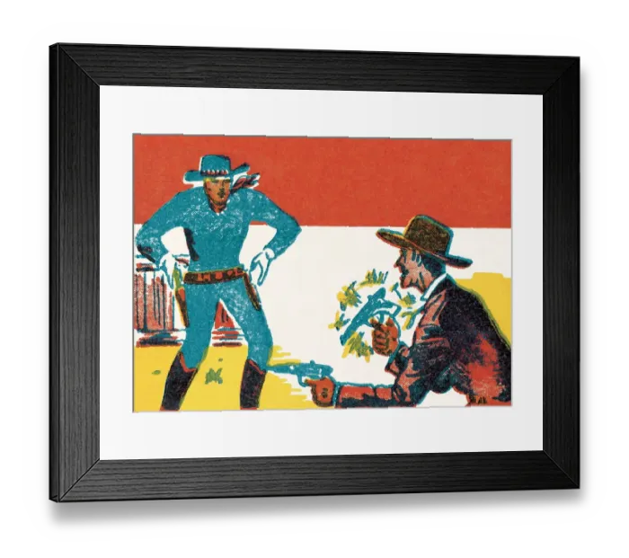 Framed Print : Cowboy shootout Framed Print : Cowboy shootout