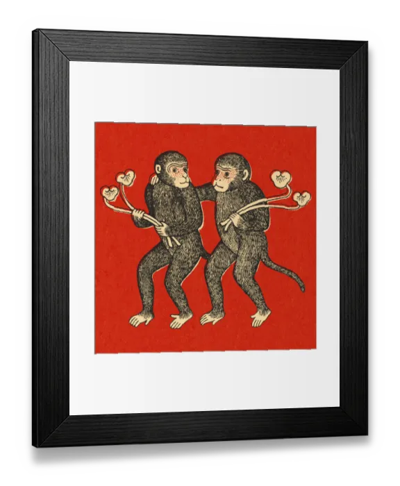 Framed Print : Two Monkeys Framed Print : Two Monkeys